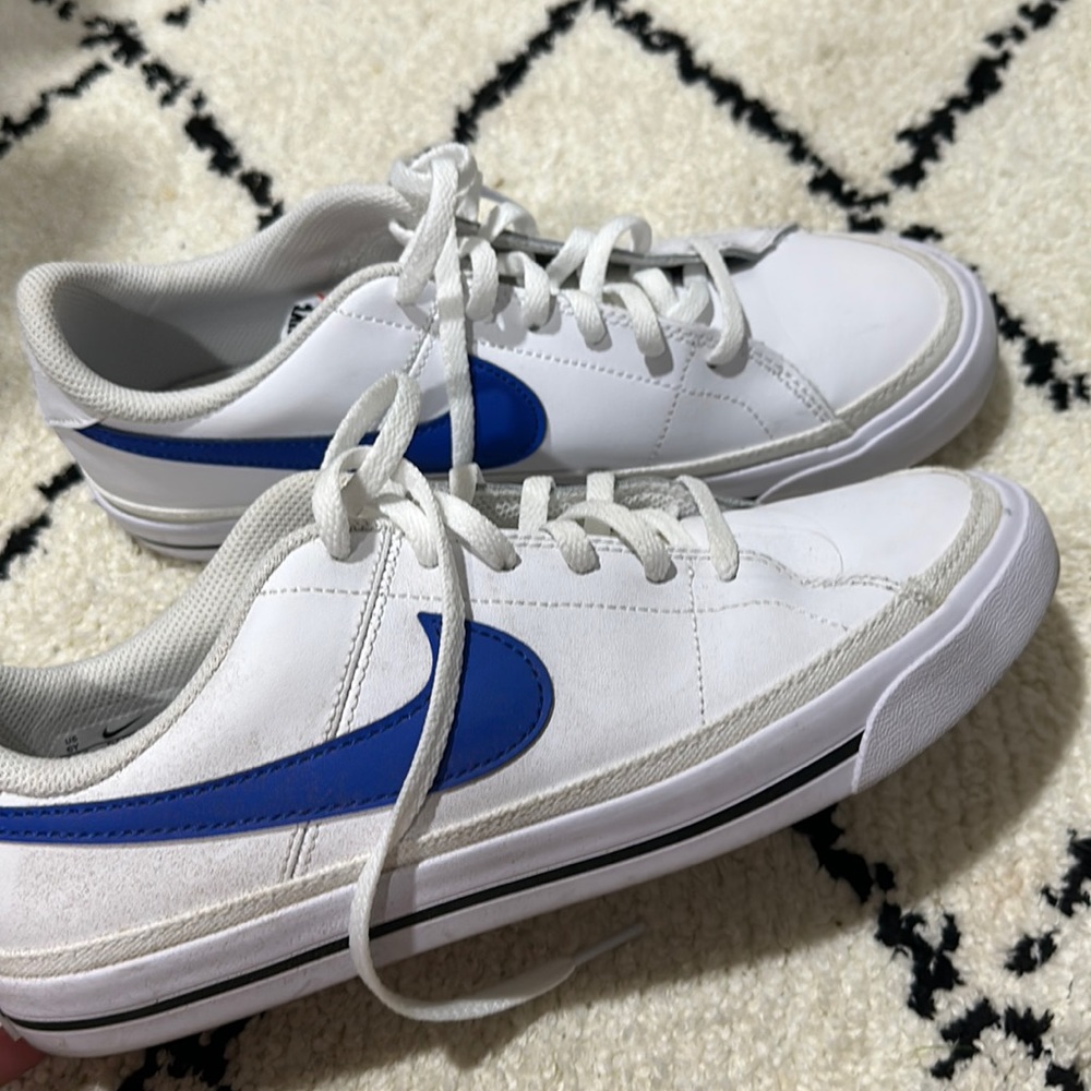 Blue and white Nike low rise blazers